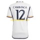 Camisola Real Madrid Camavinga 12 Homem Equipamento Primeiro 2023-2024 Manga Curta